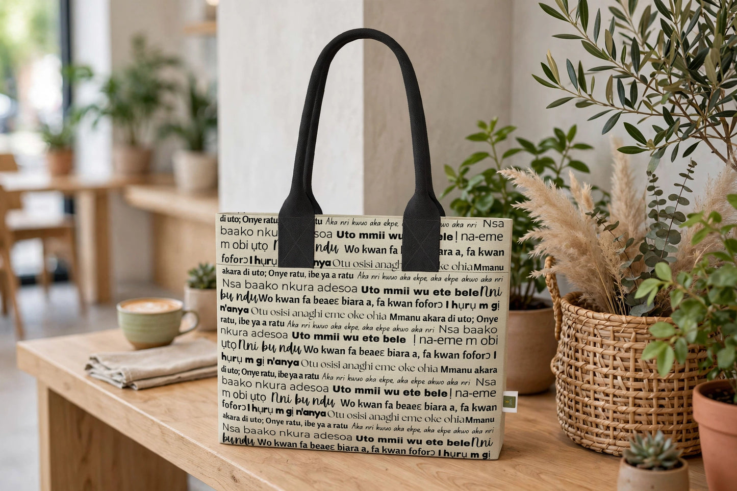 Ivory Echoes Totelet | Igbo Language Tote Bag