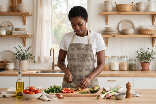 Symbols That Speak Apron | Adinkra Harmony Pattern Apron