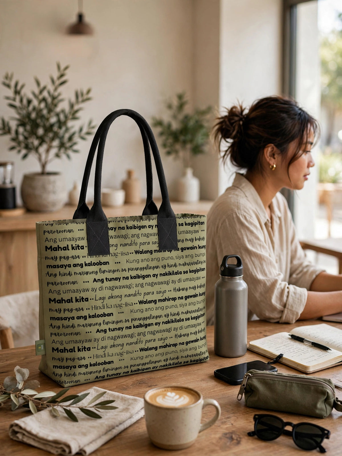 Sage Words of Home Totelet | Tagalog Typography Tote Bag