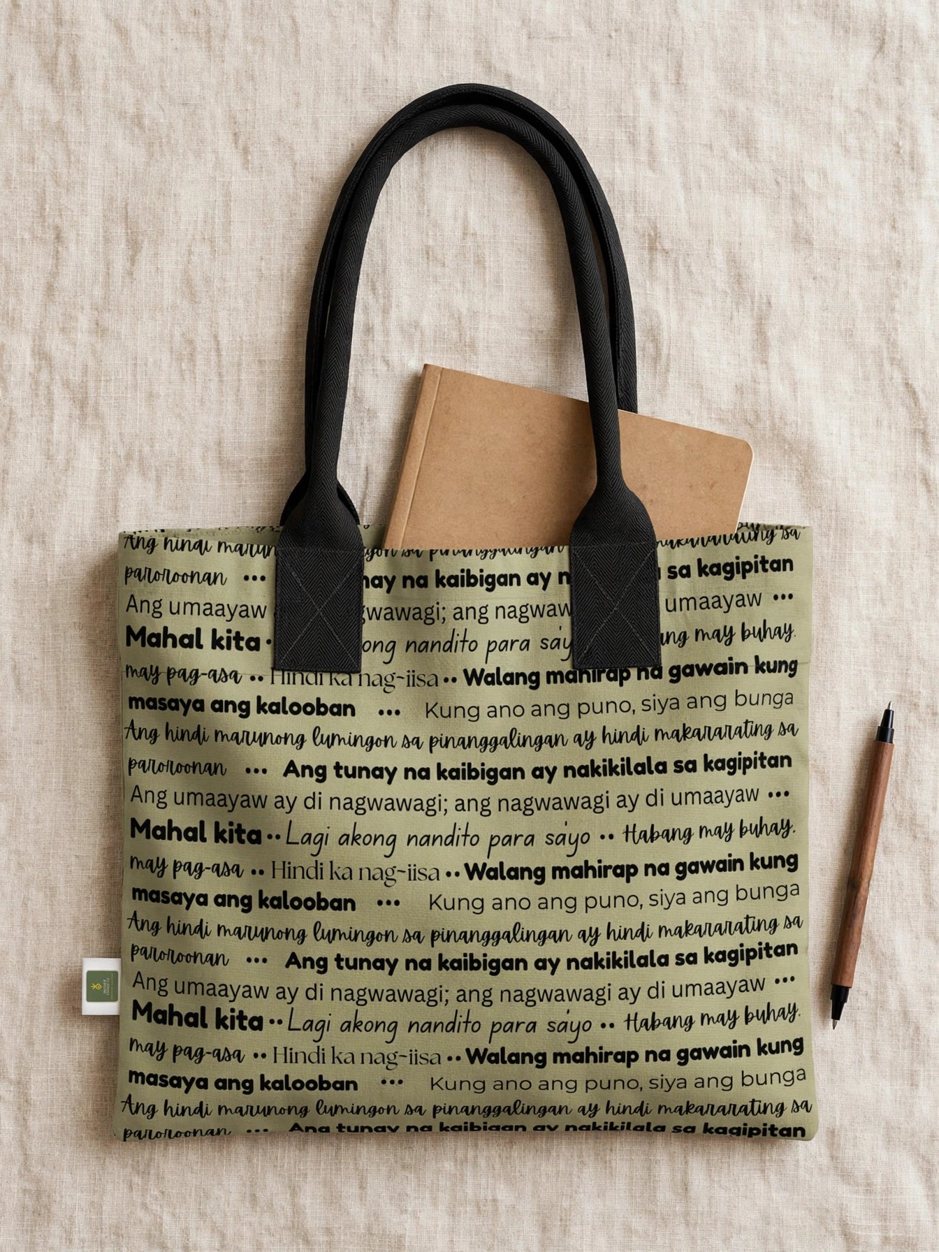 Sage Words of Home Totelet | Tagalog Typography Tote Bag