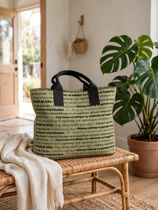 Sage Words of Home Totelet | Tagalog Typography Tote Bag