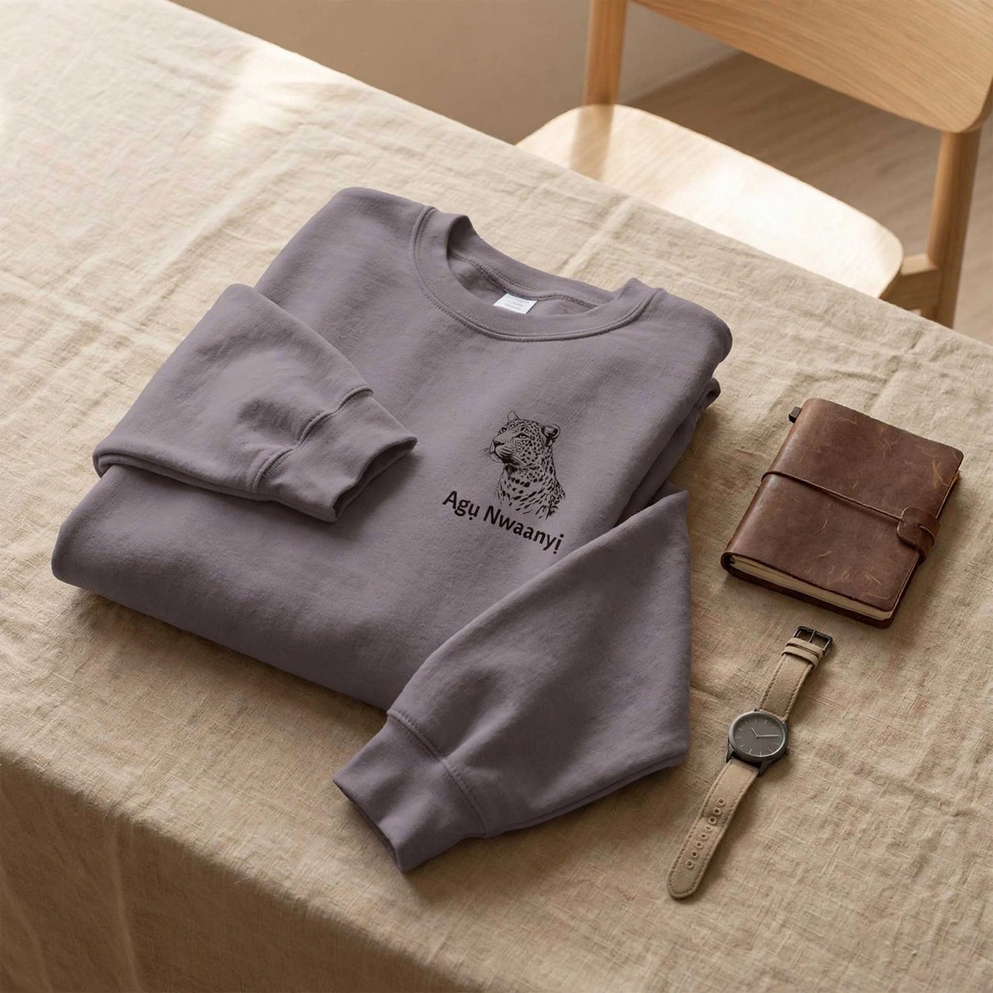 Agụ Nwaanyị Sweatshirt | Igbo Leopard Pullover