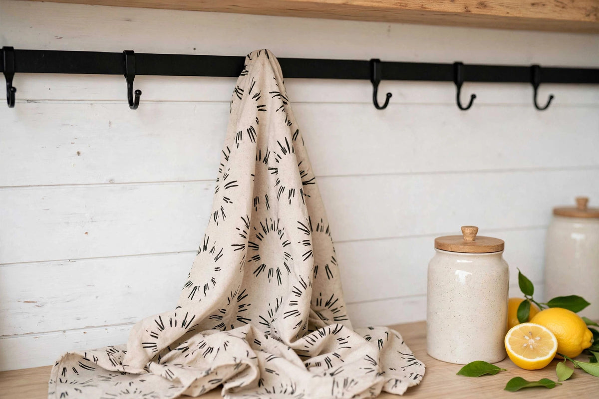 Sunburst Tea Towel | Warm Linen Kitchen Towel