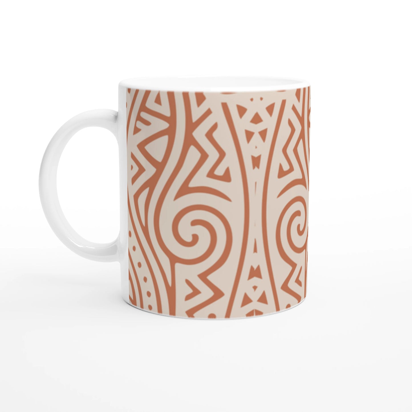 Echoes of Home Heritage Mug | Terracotta Igbo Pattern Coffee Cup