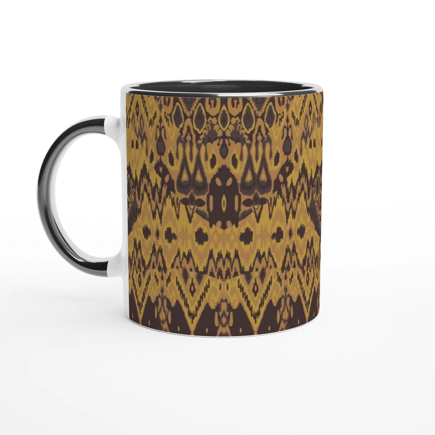 Baked Ochre Coffee Mug | Filipino Woven Heritage Coffee Cup