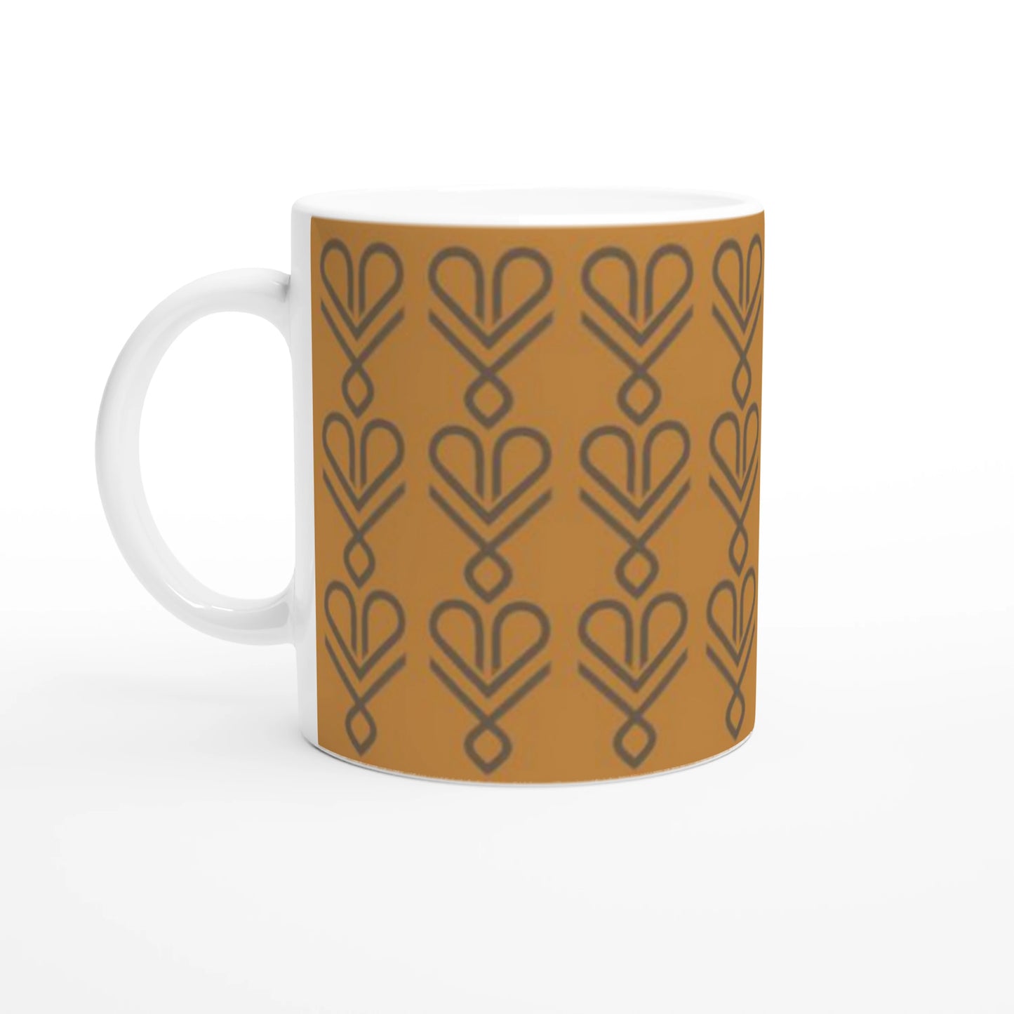 Echoes of Home Coffee Cup | Ochre Igbo Pattern Mug