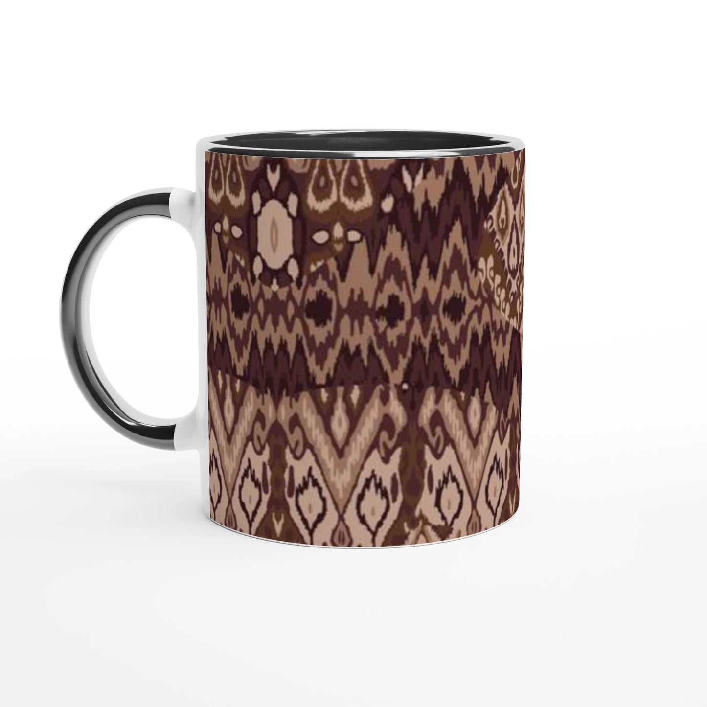 Cocoa Earth Coffee Cup | Filipino Textile Pattern Mug