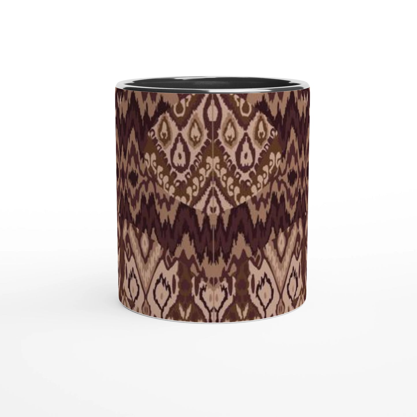 Cocoa Earth Coffee Cup | Filipino Textile Pattern Mug