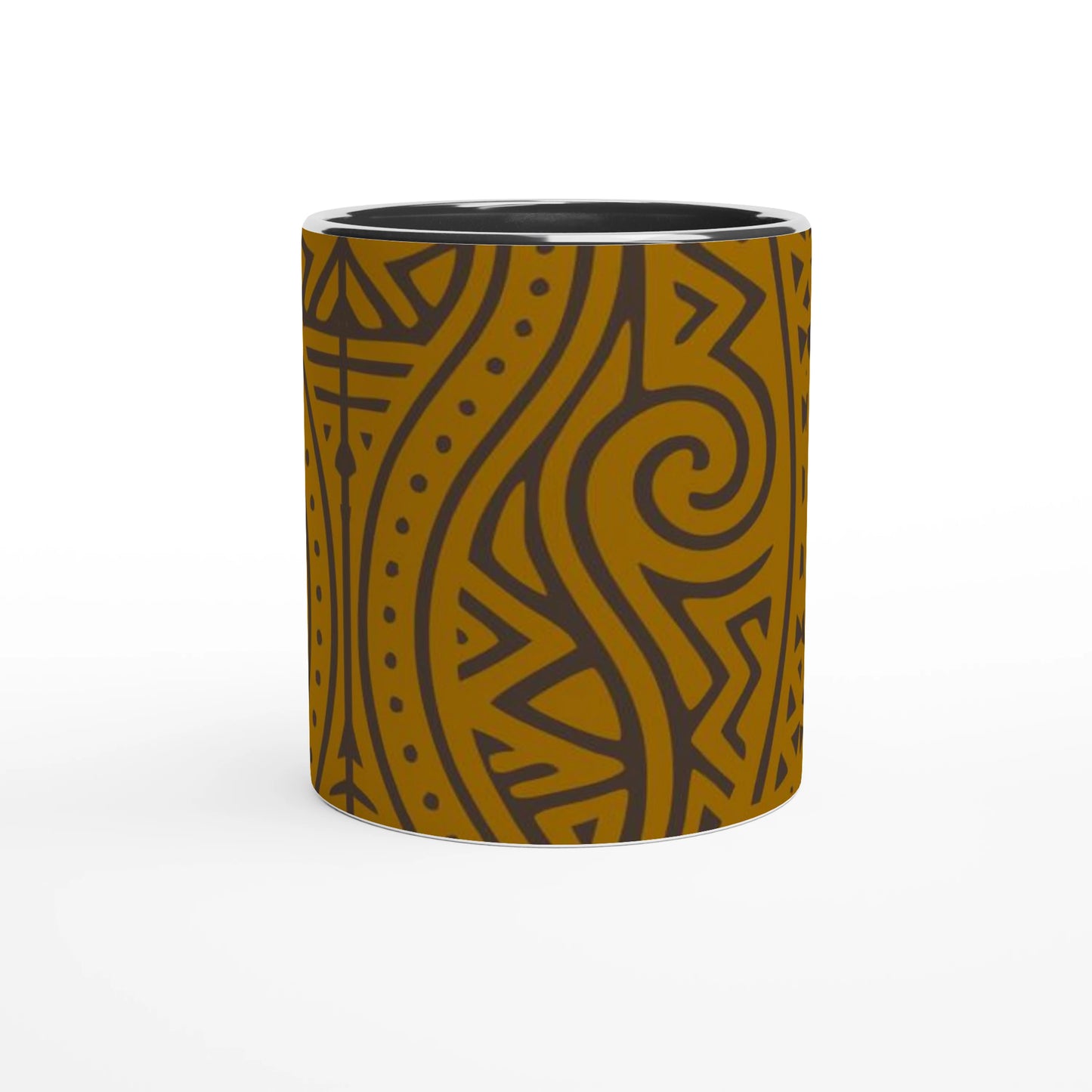 Echoes of Home Coffee Cup | Ochre Igbo Pattern Mug