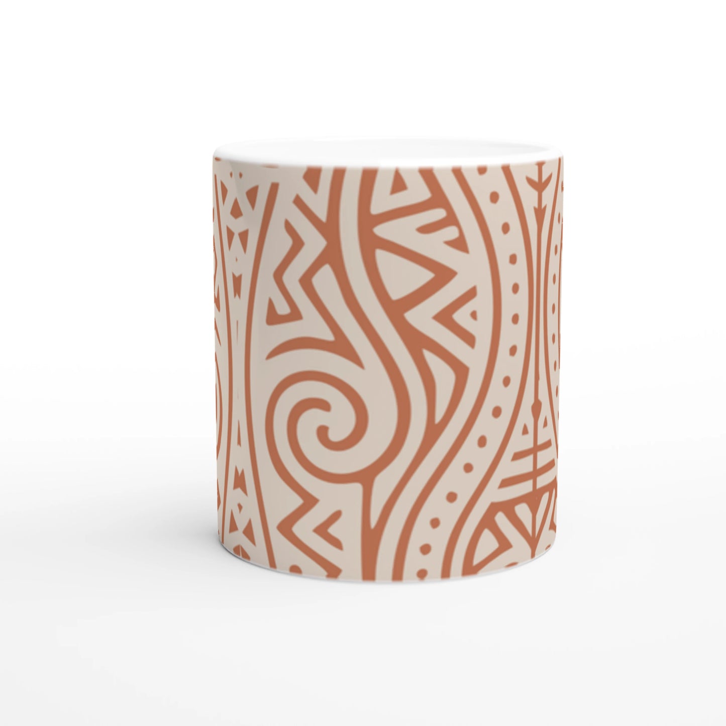 Echoes of Home Heritage Mug | Terracotta Igbo Pattern Coffee Cup