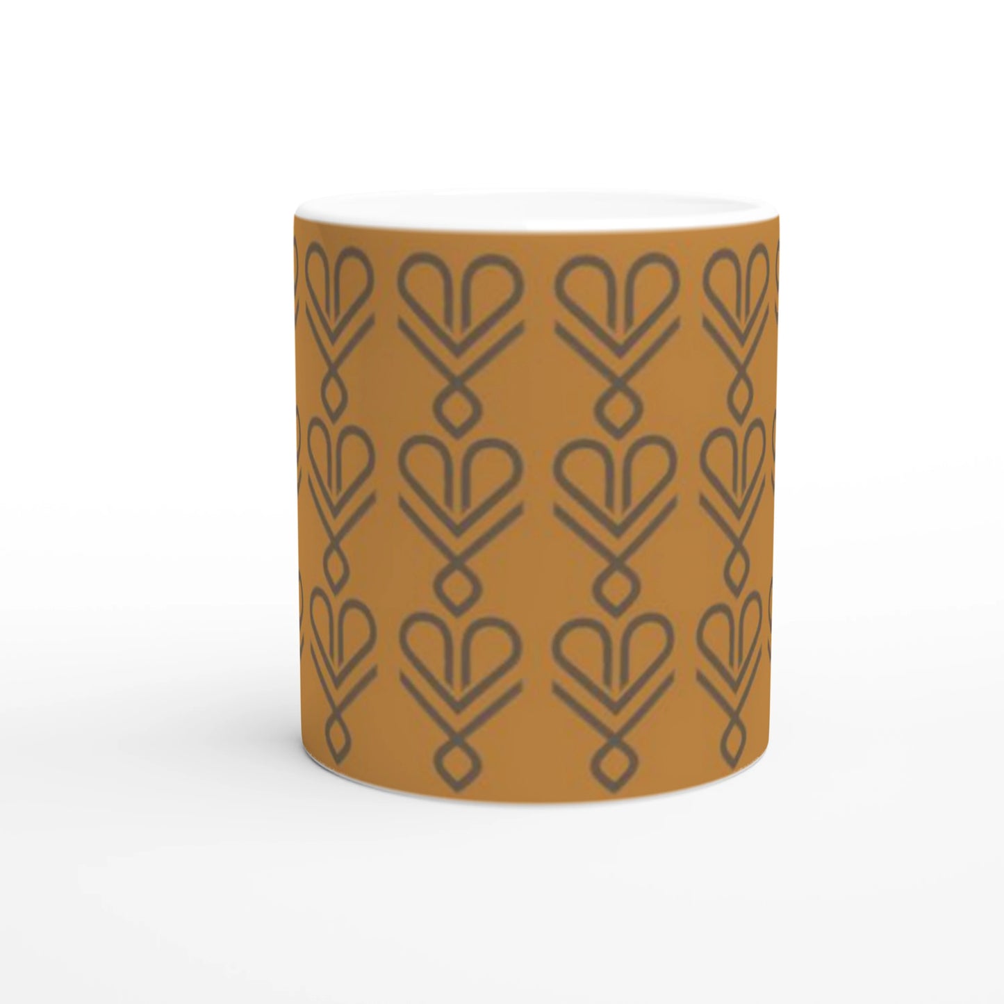 Echoes of Home Coffee Cup | Ochre Igbo Pattern Mug