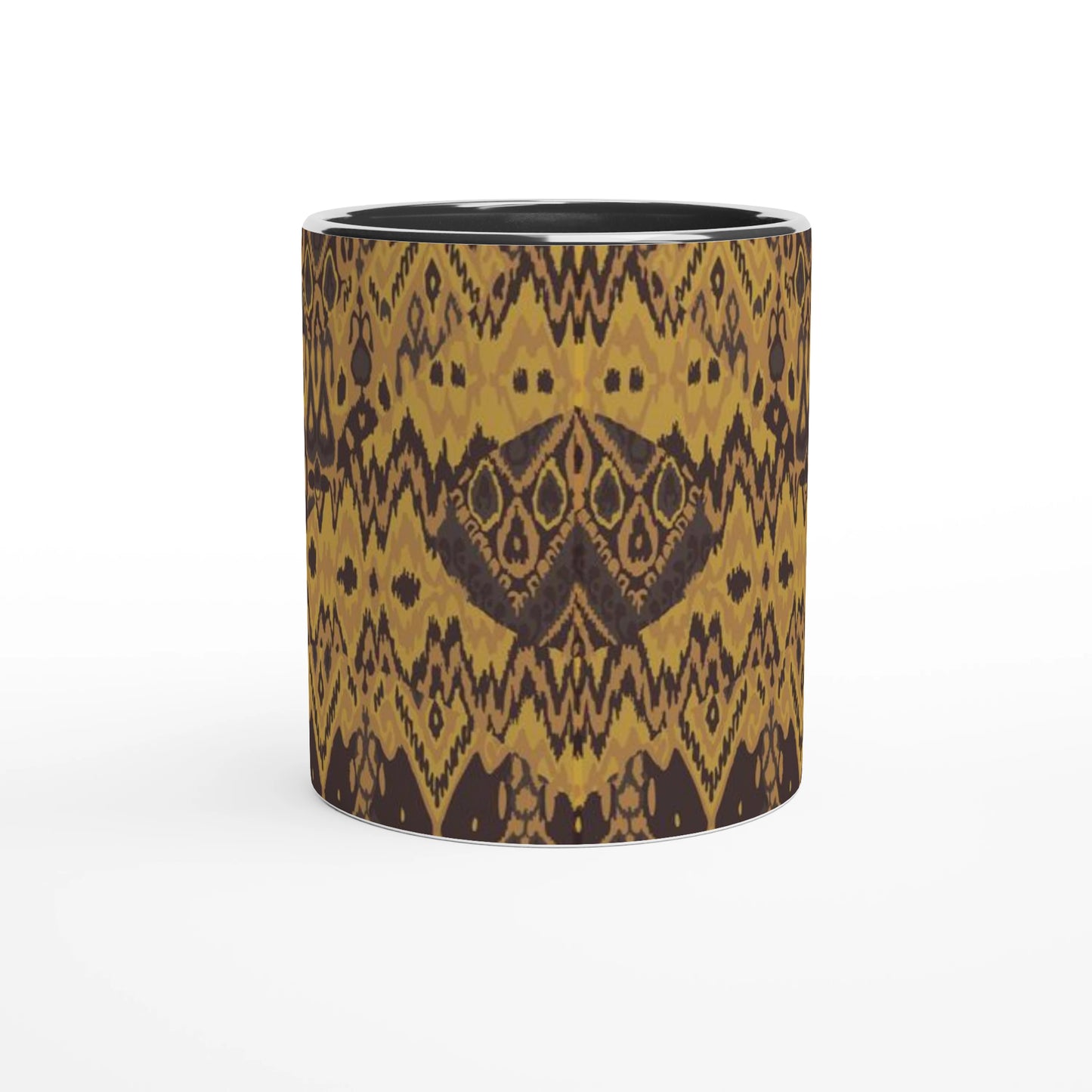 Baked Ochre Coffee Mug | Filipino Woven Heritage Coffee Cup