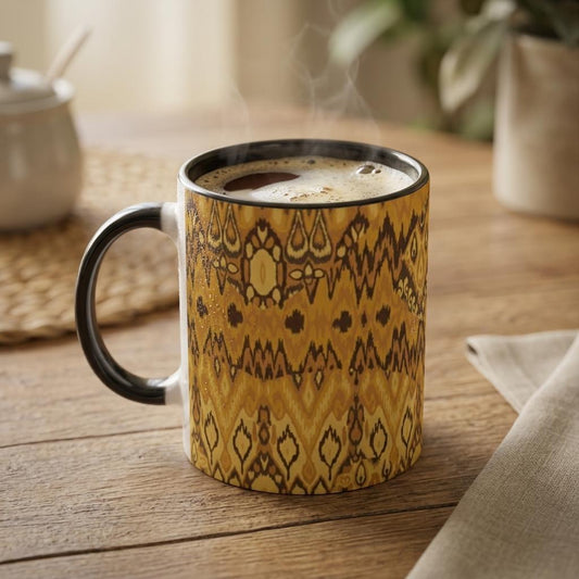 Harvest Gold Coffee Cup | Filipino Woven Heritage Mug