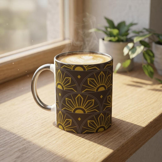 Rising Sun Filipino Coffee Cup | Midnight Heritage Mug