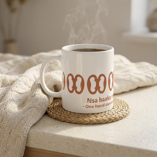 Twi Proverb Mug | Ghanaian Wisdom Coffee Cup | African Heritage Gift