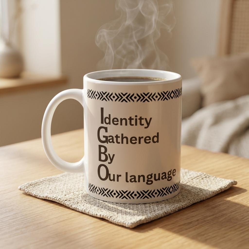 IGBO Phrase Mug | African Heritage Coffee Cup