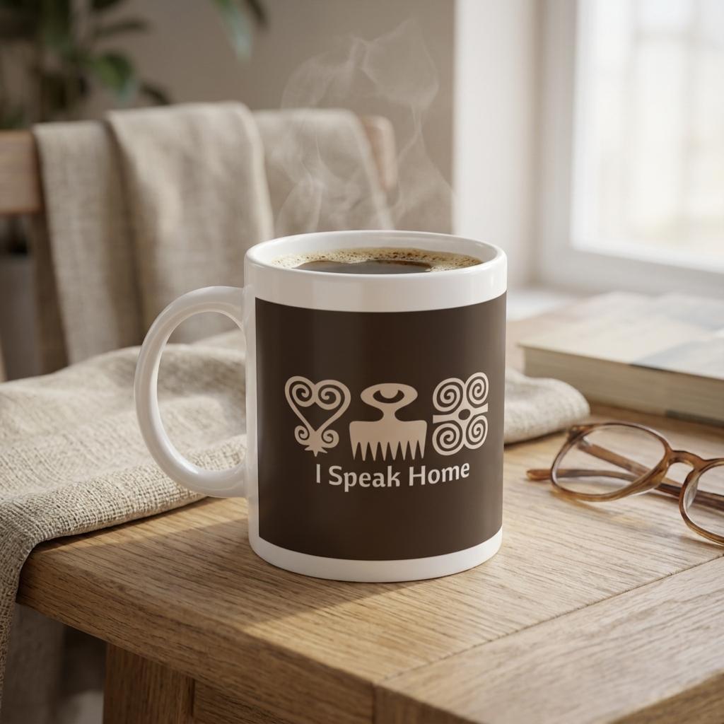 African Heritage Coffee Cup | Adinkra Symbols Mug