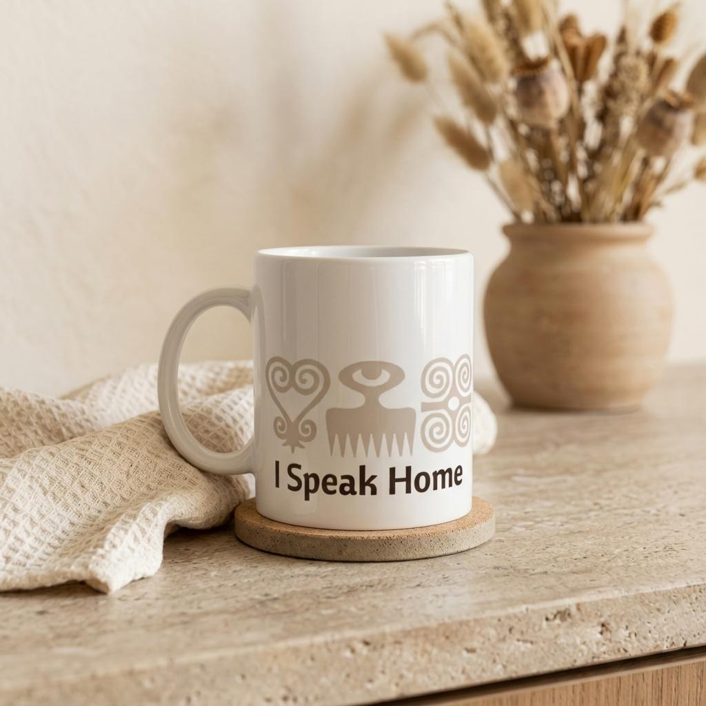 African Heritage Coffee Cup | Adinkra Symbols Mug