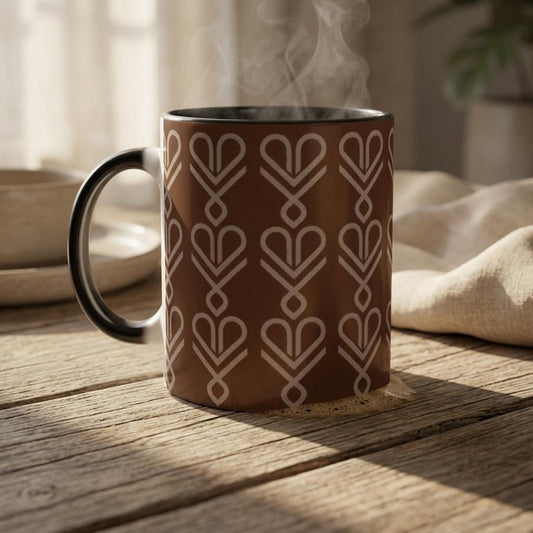 Echoes of Home Coffee Cup | Cocoa Igbo Pattern Mug