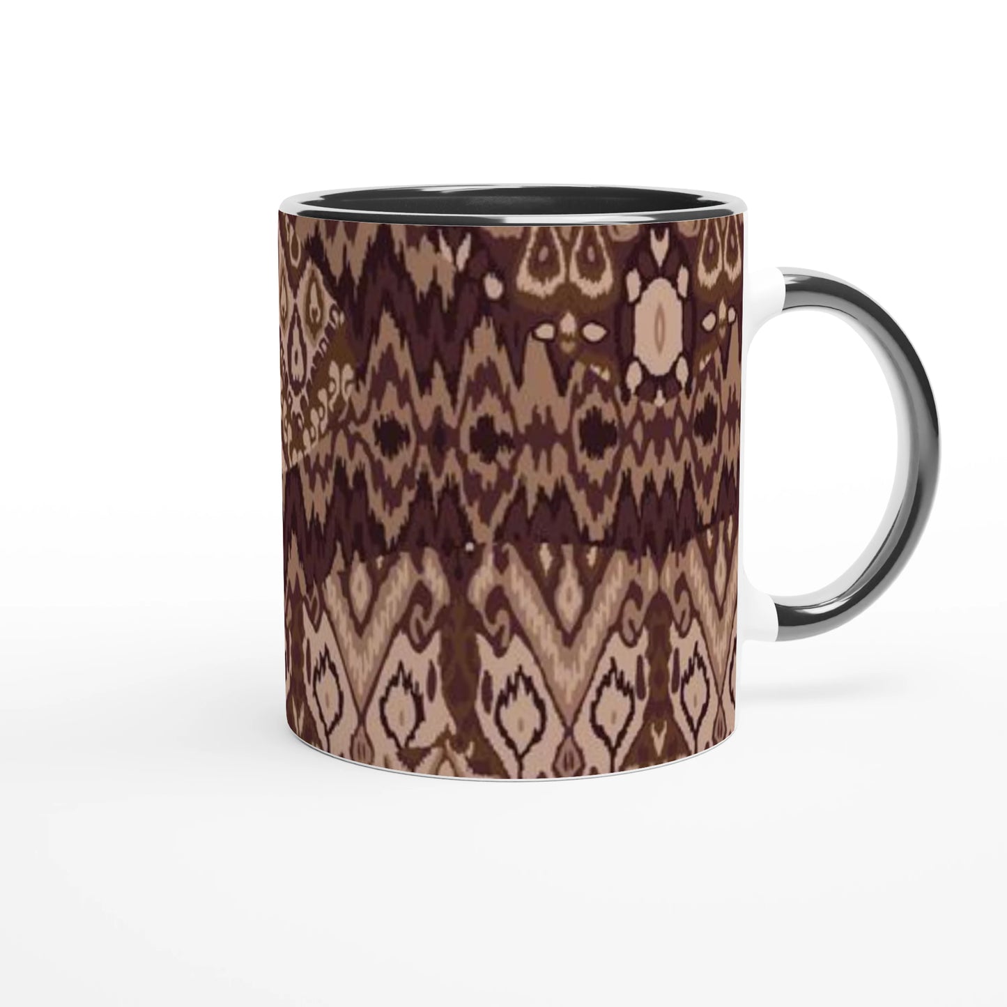Cocoa Earth Coffee Cup | Filipino Textile Pattern Mug