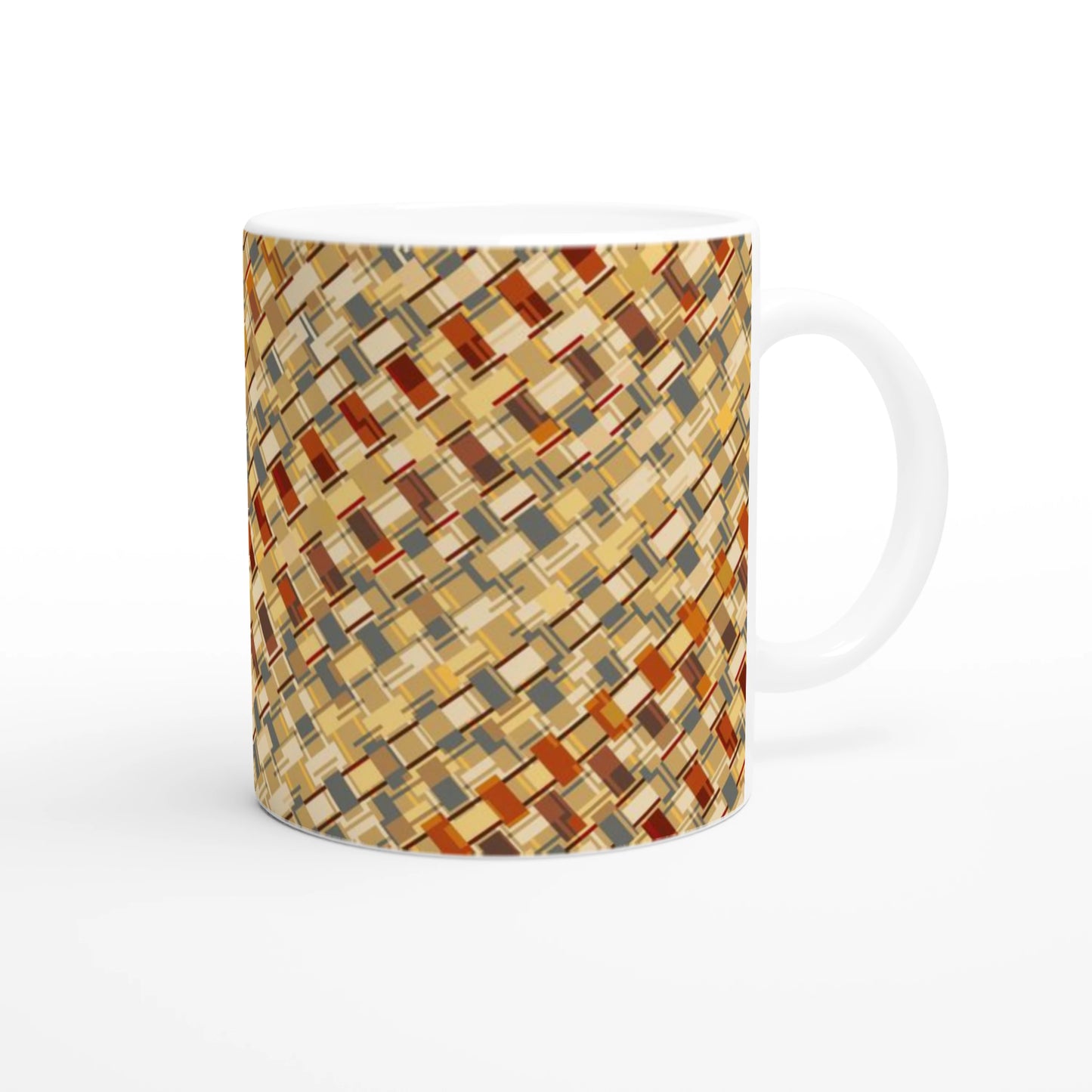 Filipino Woven Pattern Mug | Heritage Coffee Cup