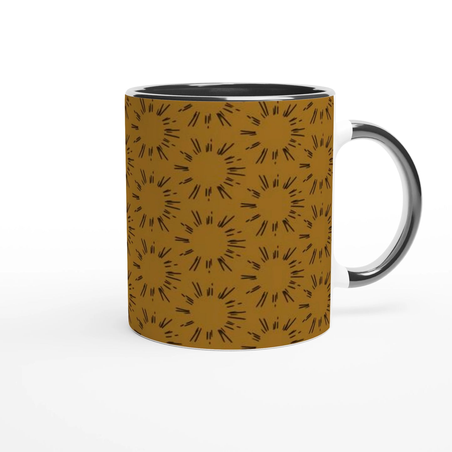 Ochre Sunburst Coffee Cup | Filipino Rising Sun Mug