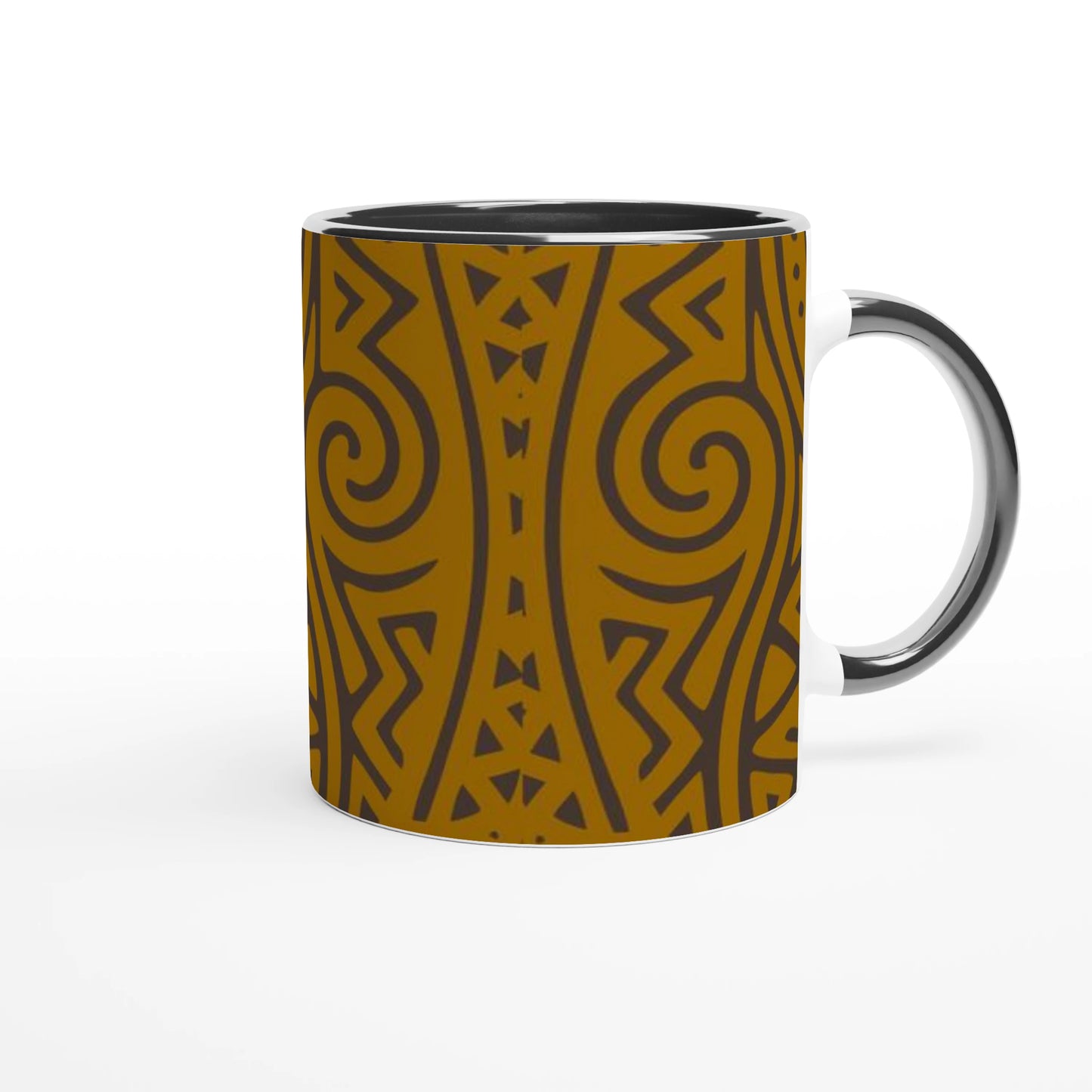Echoes of Home Coffee Cup | Ochre Igbo Pattern Mug