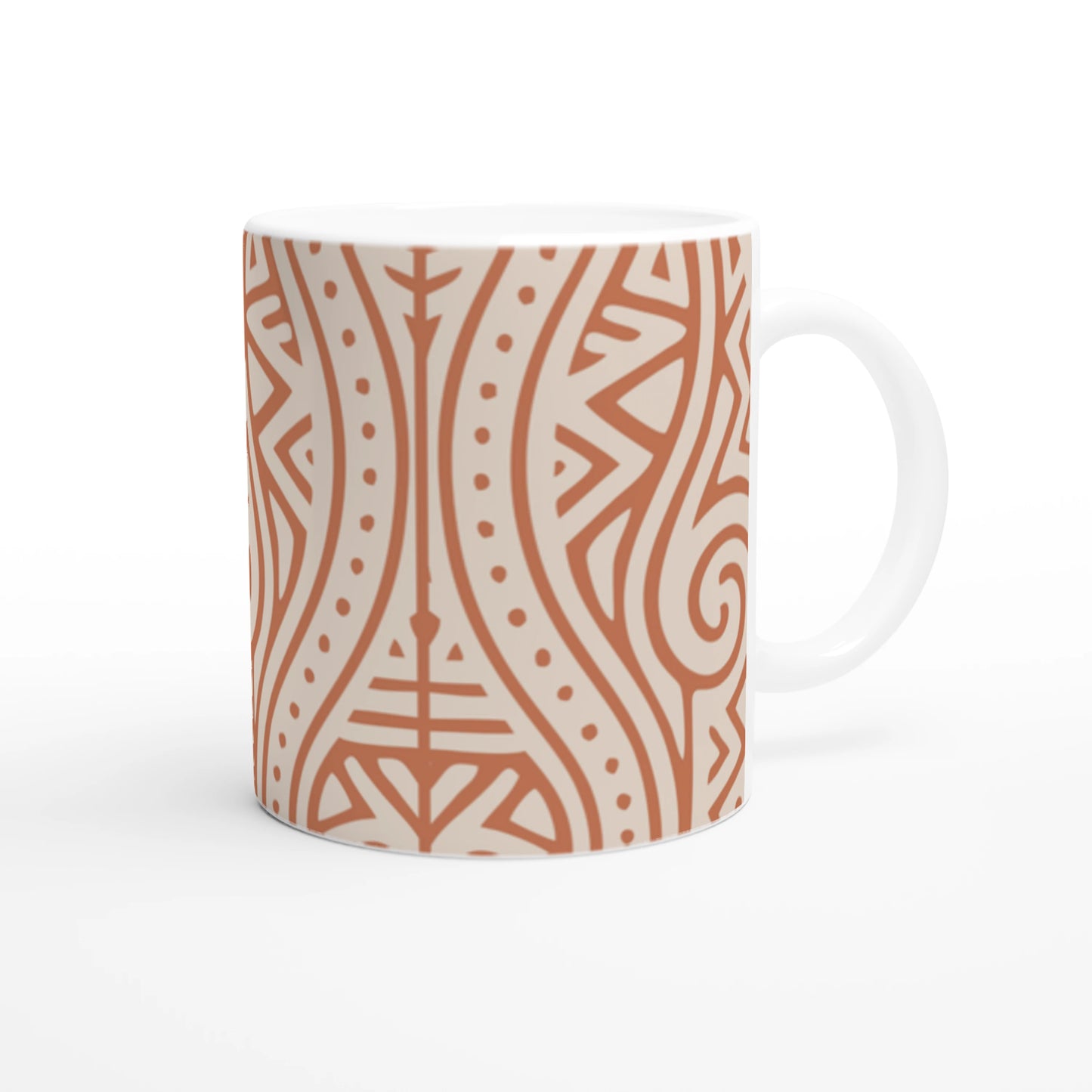 Echoes of Home Heritage Mug | Terracotta Igbo Pattern Coffee Cup